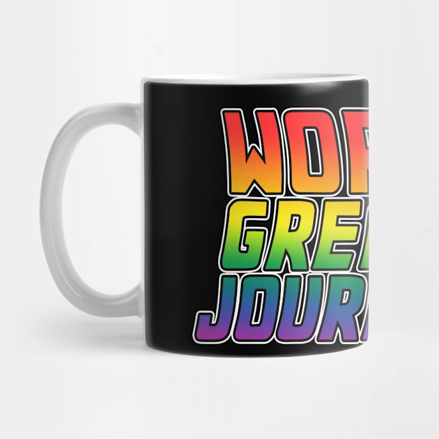 Journalist job gifts design. Perfect present for mom dad friend him or her. Lgbt rainbow color by SerenityByAlex